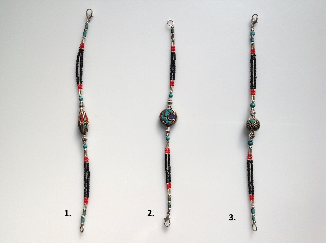 Bracelets en turquoise et corail - modèle 4